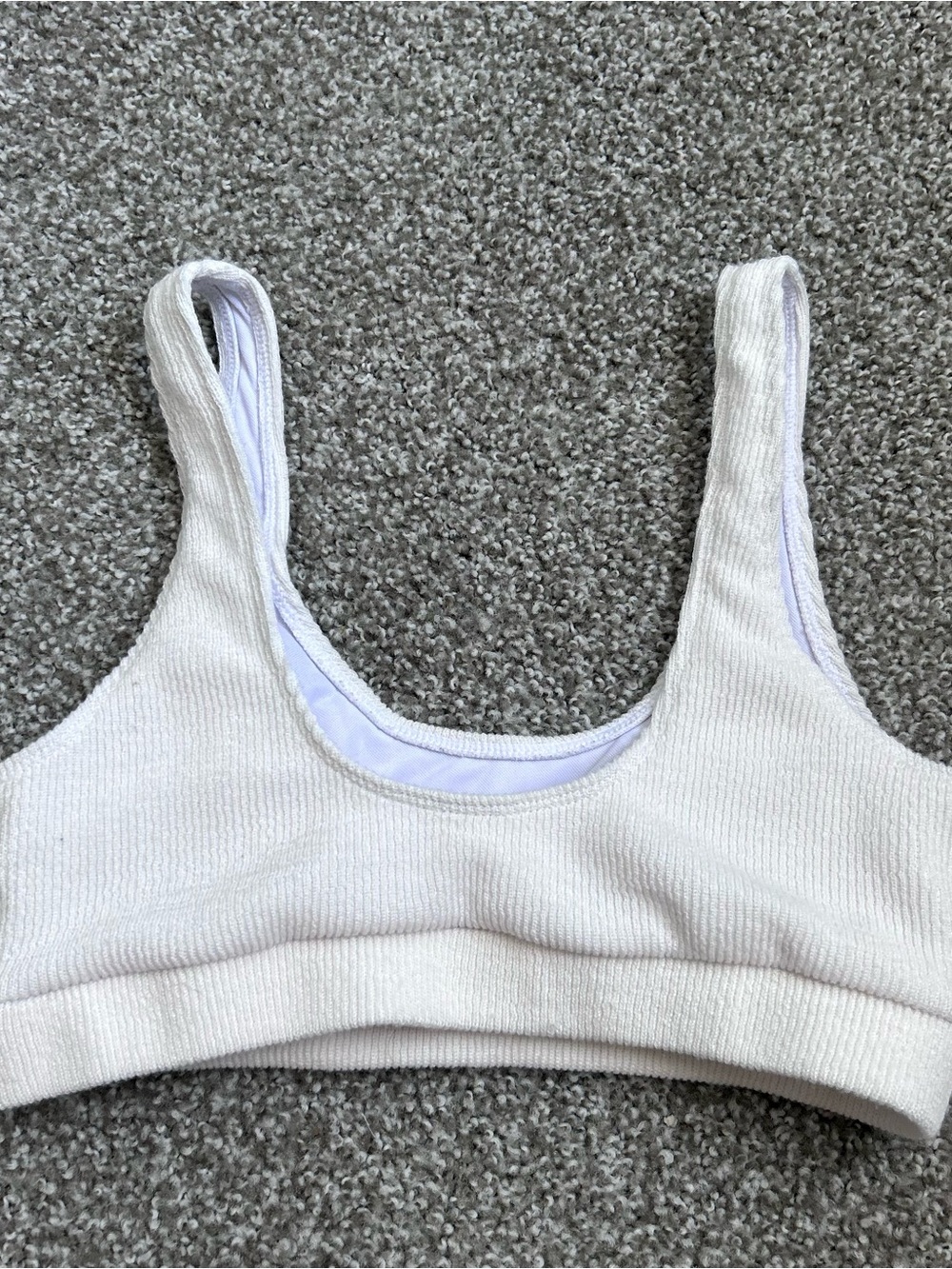 White Ribbed Bikini - Picture 4 of 5